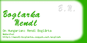boglarka mendl business card
