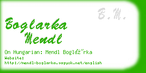 boglarka mendl business card